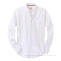 Mens Solid Oxford Shirt Long Sleeve Button Down Shirts with Pocket